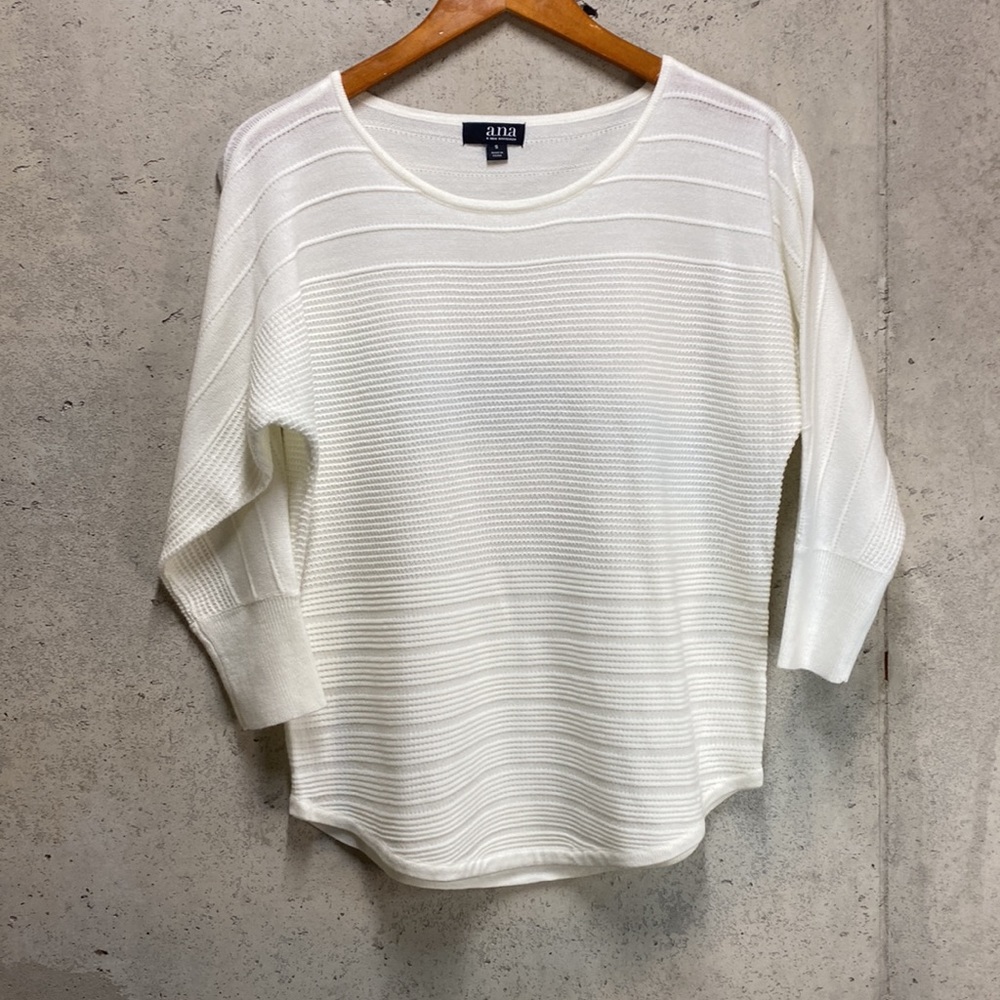 NEW A.N.A sweater cream 3/4 sleeves Women’s S
